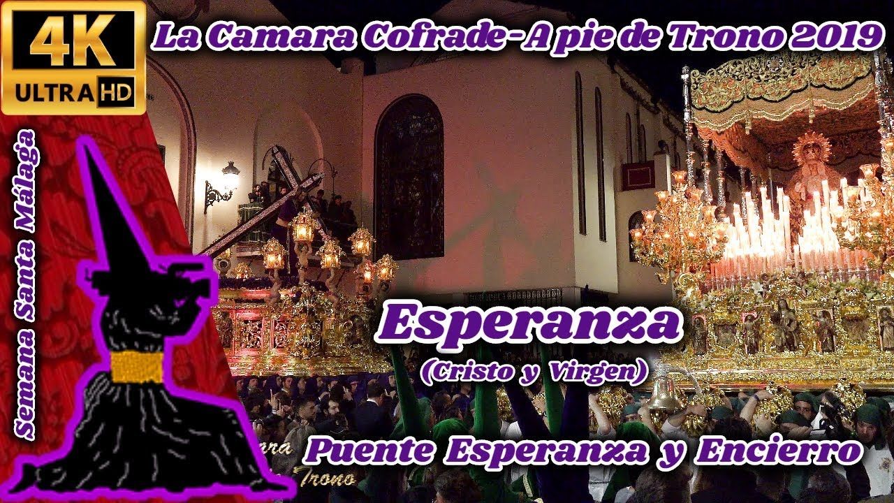 A PIE DE TRONO 2019: ESPERANZA. ENCIERRO. SEMANA SANTA MÁLAGA 2019. 4K