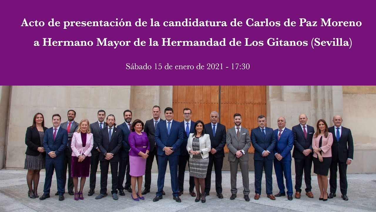 Acto de presentación de la candidatura de Carlos de Paz a Hermano Mayor de la Hdad. de Los Gitanos.