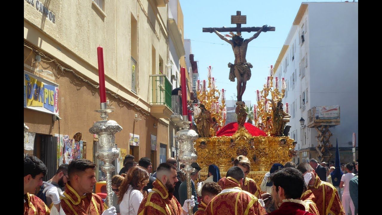 LA PALMA POR SU BARRIO DE LA VIÑA, S SANTA CADIZ 2019, BCT CRISTO DEL MAR Y BANDA JULIAN CERDAN