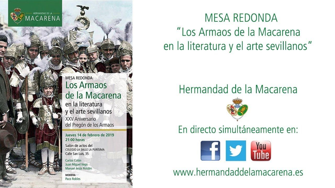 Mesa Redonda "Los Armaos de la Macarena en la literatura y el arte sevillanos"