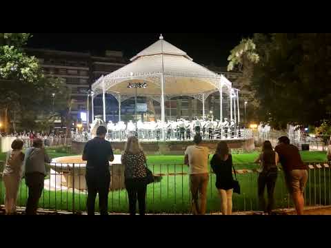 Caído y Fuensanta en el Kiosko de la Música. La música procesional vuelve a las calles de Córdoba.