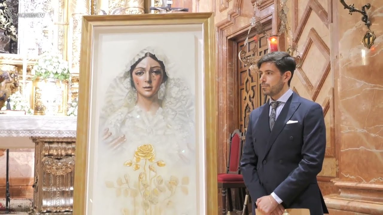 Presentación del cartel conmemorativo de la Rosa de Oro - Hermandad de la Macarena