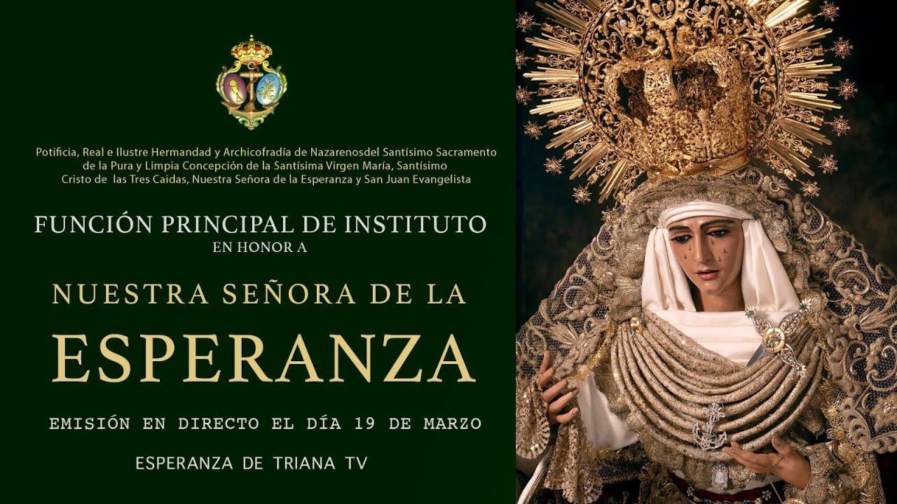 FUNCIÓN PRINCIPAL DE INSTITUTO  EN HONOR A NUESTRA SEÑORA DE LA ESPERANZA.  9.30 H