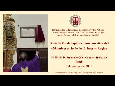 Lápida Conmemorativa 450 Aniversario de las Primeras Reglas del Santo Sepulcro