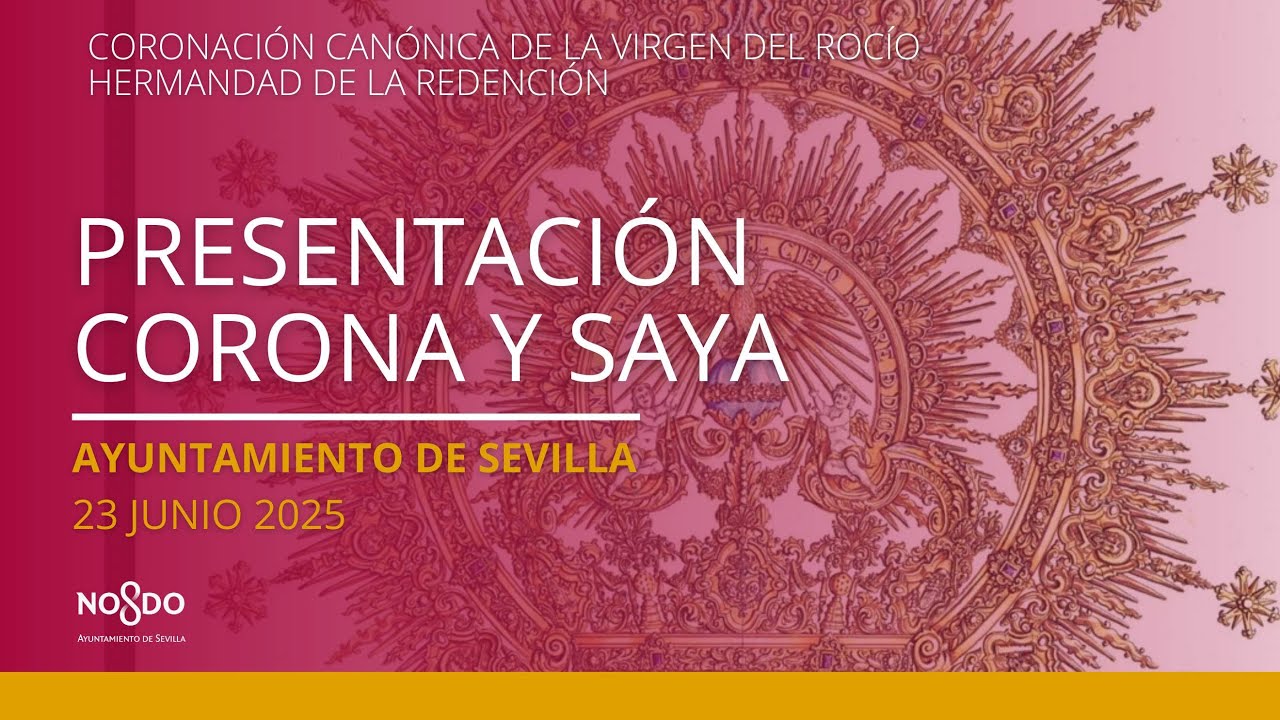 Presentación de la corona y la saya de la coronación canónica de la Virgen del Rocío de la Redención