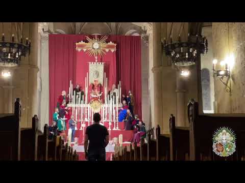 Timelapse del montaje del altar de cultos de la Hermandad del Rocío de Córdoba 2023