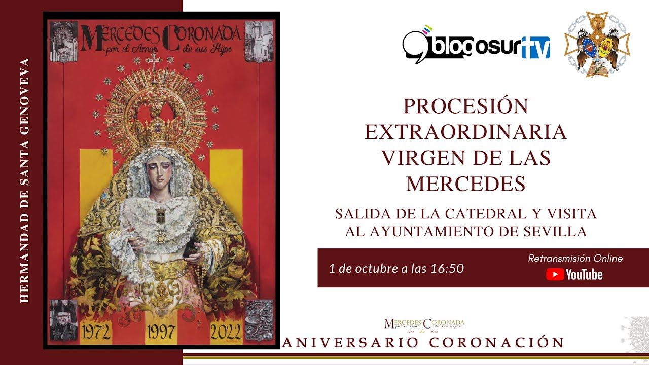 Salida Extraordinaria Virgen de las Mercedes. Salida de la Catedral y Ayuntamiento.
