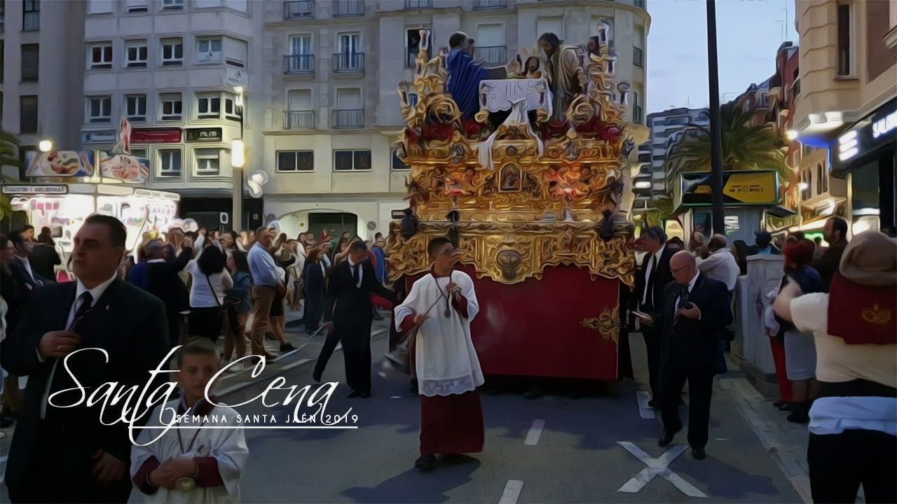 Santa Cena en plaza de la Libertad - Semana Santa Jaén 2019