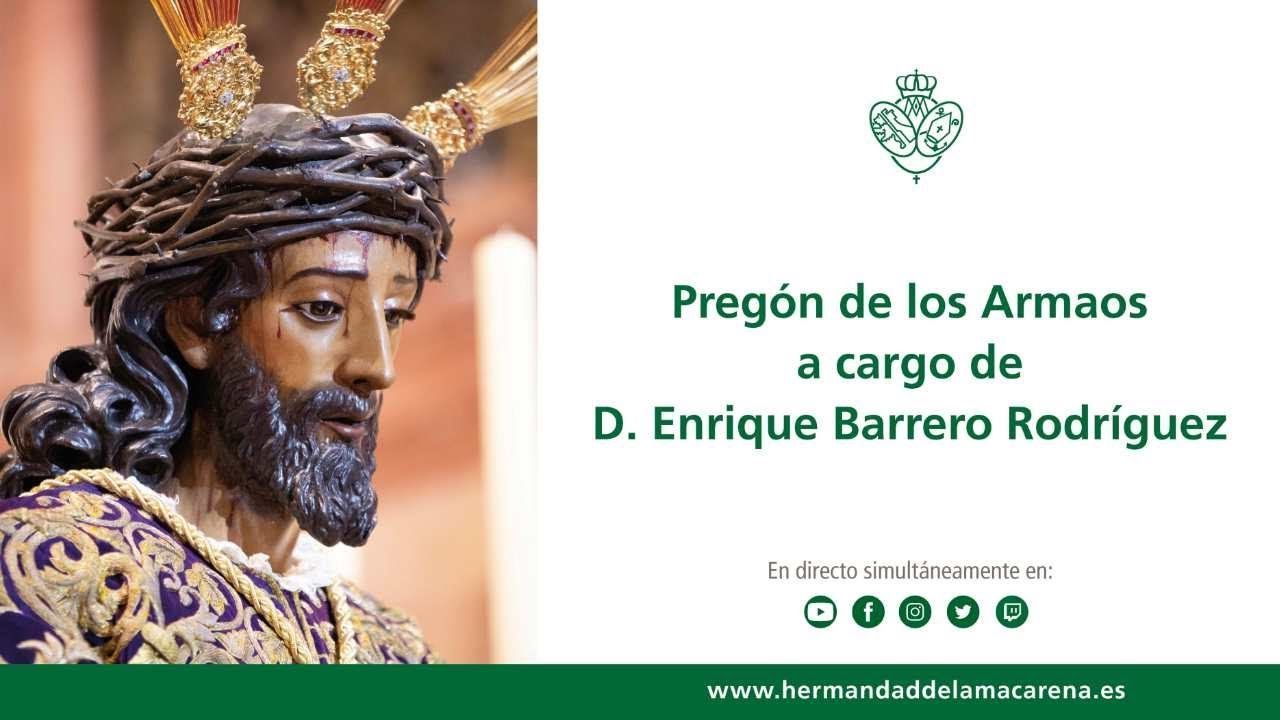 Pregón de los Armaos 2023 a cargo de D. Enrique Barrero Rodríguez