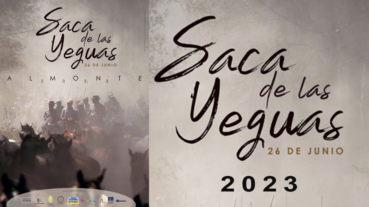 SACA DE LAS YEGUAS 2023 - Paso por El Santuario de El Rocío