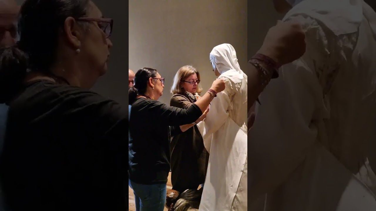 Así vistieron a la Virgen de la Soledad para la exposición Escultura y color en el Siglo de Oro