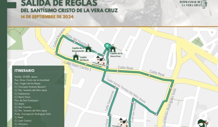 Recorrido de la Extraordinaria del Cristo de la Vera Cruz de Sanlúcar la Mayor